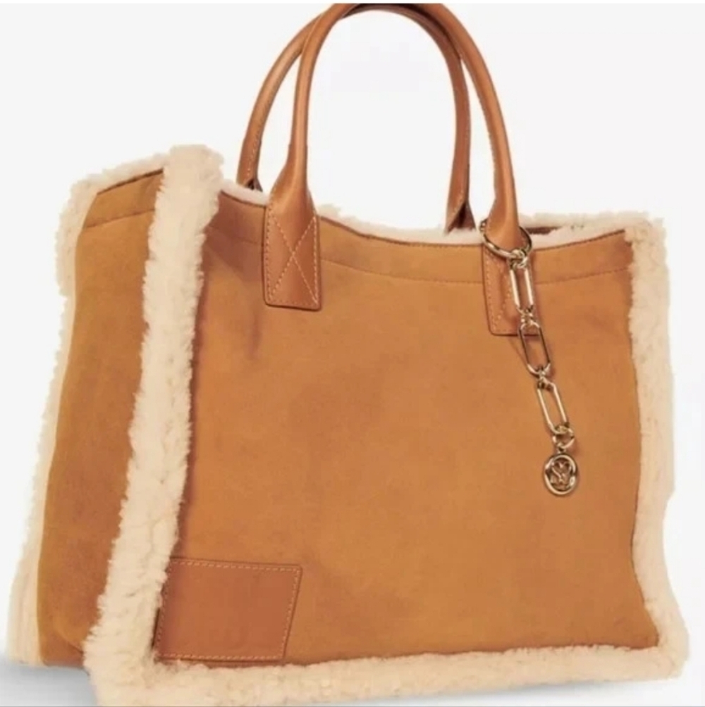 Sandro Paris Kasbah Shearling Tote Bag